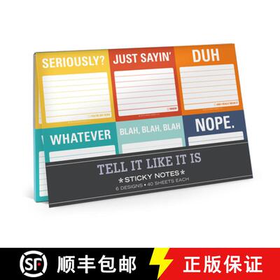 【3-4周达】Knock Knock Tell It Like It Is Sticky Note Packet [9781601069078]
