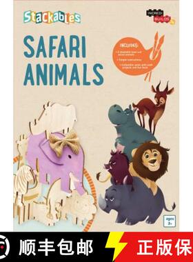 【3-4周达】IncrediBuilds Jr.: Stackables: Safari Animals [9781682981474]