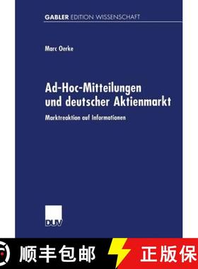 【3-4周达】Ad-Hoc-Mitteilungen und deutscher Aktienmarkt : Marktreaktion auf Informationen [9783824469567]