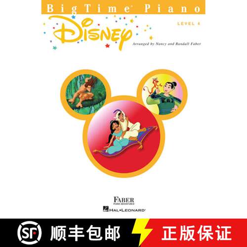 【3-4周达】Bigtime Piano Disney Piano Sheet Music 12 Iconic Disney Songs from Aladdin, the Lion King,... [9781616777227]