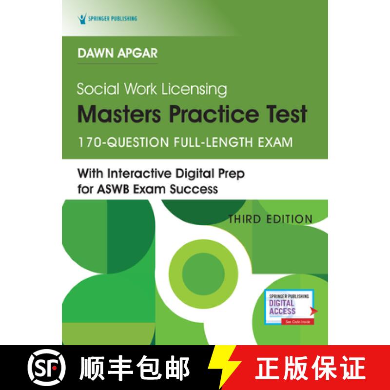 【2-3周达】Social Work Licensing Masters Practice Test, Third Edition : ASWB Full-length Practice Tes... [9780826185730]