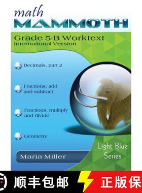 【3-4周达】Math Mammoth Grade 5-B Worktext, International Version [9781954358904]
