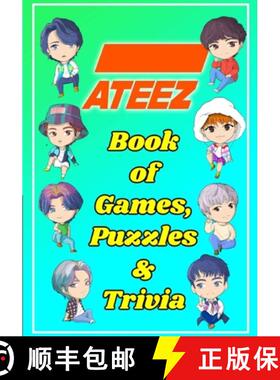 【3-4周达】ATEEZ Book Of Games, Puzzles and Trivia:  The Ultimate Puzzle Book for ATINY of All Ages [9781777755294]