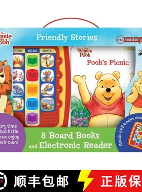 【3-4周达】Disney Winnie the Pooh Friendly Stories: Me Reader Jr 8 Board Books and Electronic Reader ... [9798384600510]
