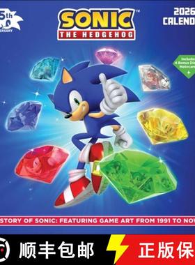 预订 Sonic the Hedgehog 35th Anniversary 2026 Wall Calendar with 4 Bonus Notecards [9781419784392]