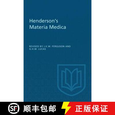 【3-4周达】Henderson`s Materia Medica [9781487598518]