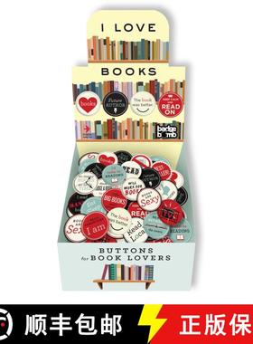 【3-4周达】I Love Books Button Box 120 asstd FIRM SALE [9781423633419]