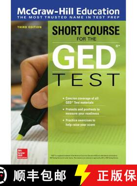 【3-4周达】McGraw-Hill Education Short Course for the GED Test, Third Edition [9781260122022]