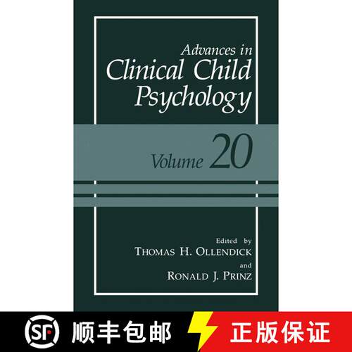 【3-4周达】精装 Advances in Clinical Child Psychology: Volume 20 [9780306456671]