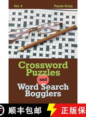 【3-4周达】Crossword Puzzles And Word Search Bogglers Vol. 4 [9781683056997]
