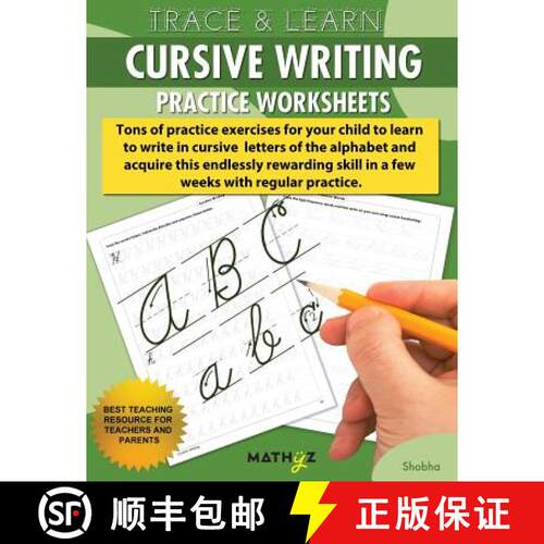 【3-4周达】Trace & Learn - Cursive Writing: Practice Worksheets [9780999740804]