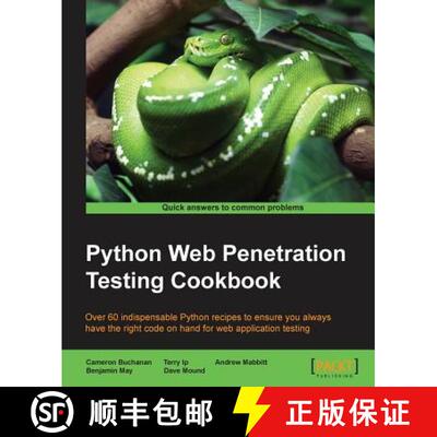 预订 Python Web Penetration Testing Cookbook [9781784392932]