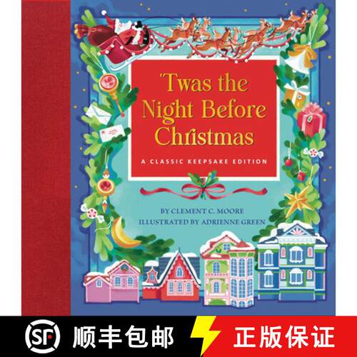 【3-4周达】精装 Twas the Night Before Christmas (Deluxe, Hardbound Edition with Fabric Binding): A Cl... [9781441346896]
