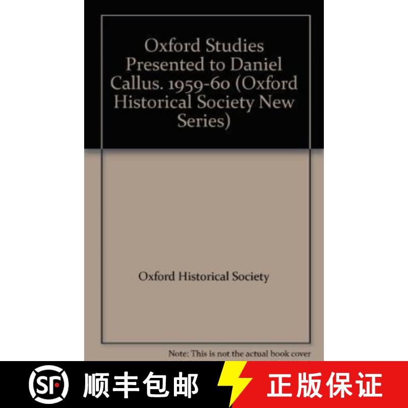 【3-4周达】Oxford Studies Presented to Daniel Callus. 1959-60 [9780901775382]