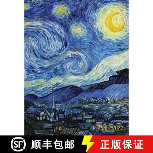 【3-4周达】Vincent van Gogh Planner 2022: Starry Night Planner Organizer | January-December 2022 (12 ... [9781970177596]