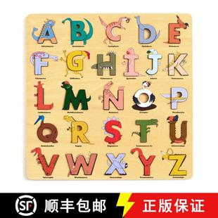 【3-4周达】Dino Wooden Alphabet Puzzle [9781763753822]