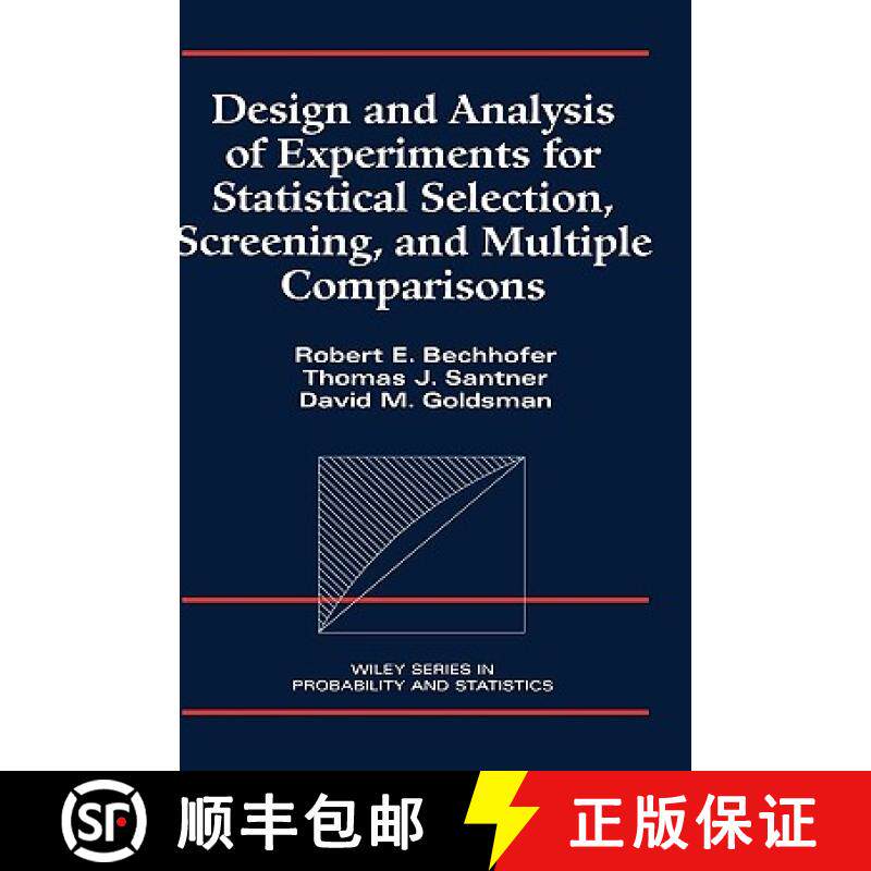 【3-4周达】Design And Analysis Of Experiments For Statisticalselection, Screening And Multiple Compar... [9780471574279]