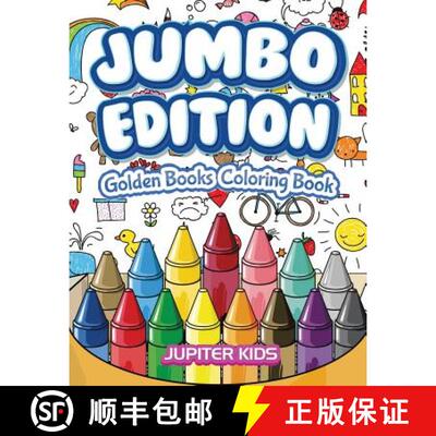 【3-4周达】Jumbo Edition: Golden Books Coloring Book [9781683052647]