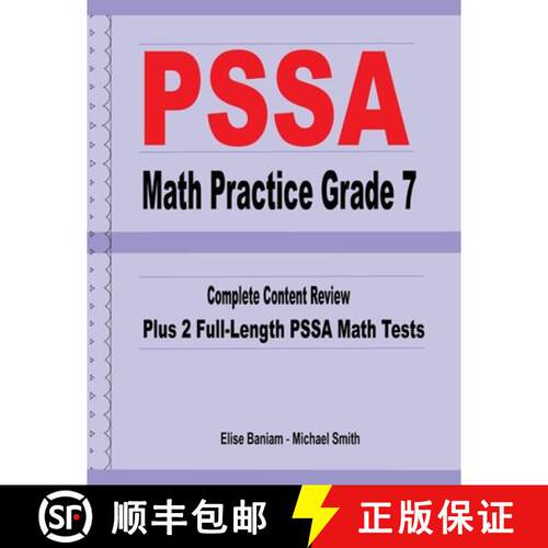 【3-4周达】PSSA Math Practice Grade 7: Complete Content Review Plus 2 Full-length PSSA Math Tests [9781636200316]