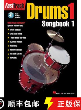 预订 Fasttrack Drums Songbook 1 - Level 1 Book/Online Audio [9780793574162]