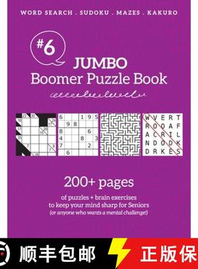 预订 Jumbo Boomer Puzzle Book #6: 200+ pages of puzzles & brain exercises to keep your mind sharp... [9781988821726]