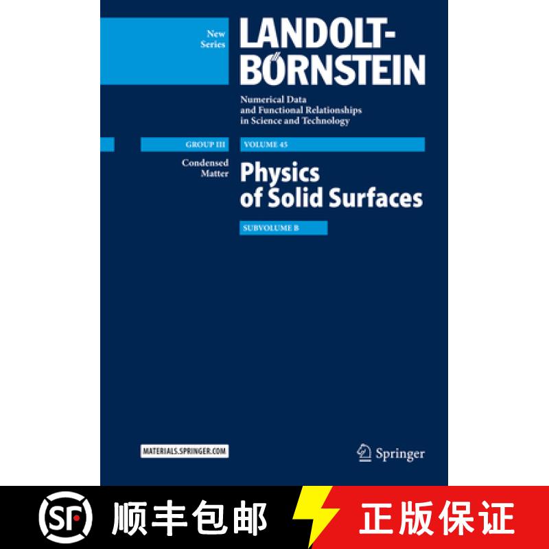 【3-4周达】Physics of Solid Surfaces: Subvolume B [9783662539064]