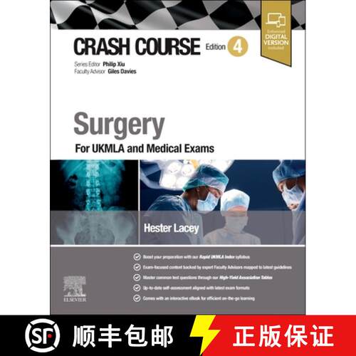 【3-4周达】Crash Course Surgery: For UKMLA and Medical Exams [9780443115714]