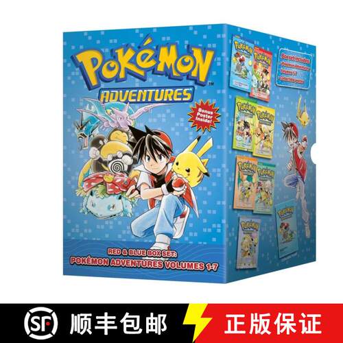 【3-4周达】Pokemon Adventures Red & Blue Box Set (Set Includes Vols. 1-7): Set includes Vol. 1-7 [9781421550060]