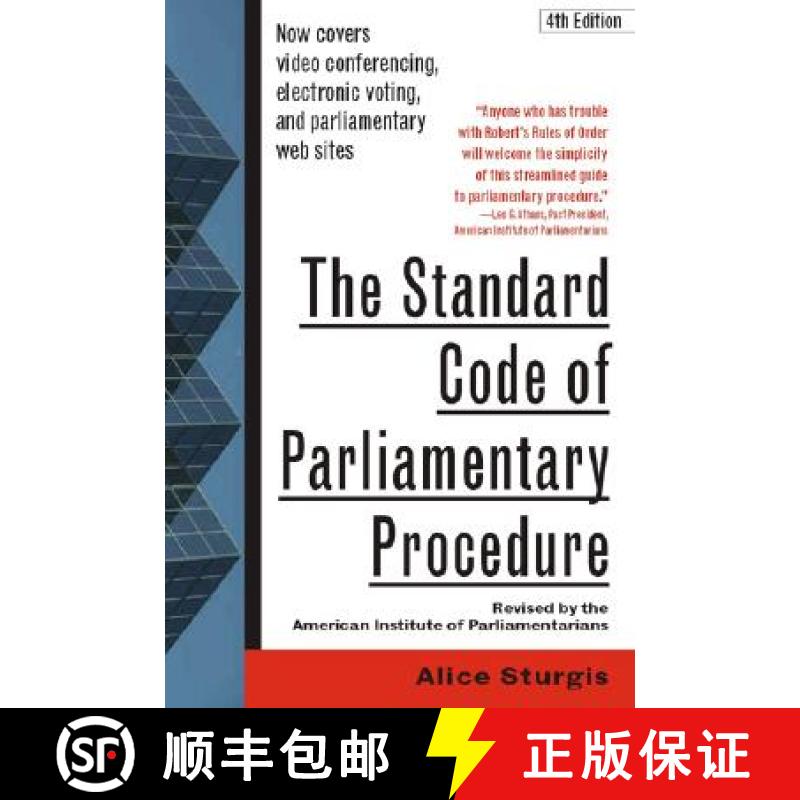 预订 The Standard Code of Parliamentary Procedure, 4th Edition [9780071365130]