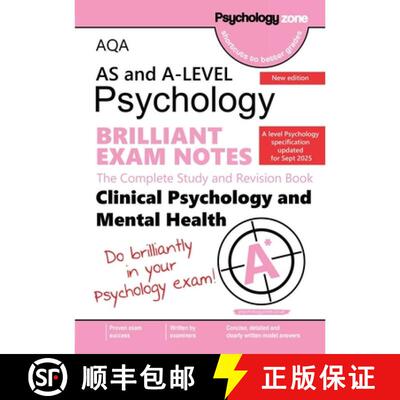【3-4周达】AQA A-Level Psychology Brilliant Exam Notes: Clinical Psychology and Mental Health: Update... [9781906468712]