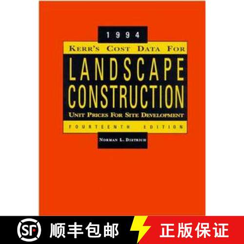 【3-4周达】Kerr'S Cost Data Landscape Construction 1994, Fourteenth Edition [Wiley建筑] [9780471286196]
