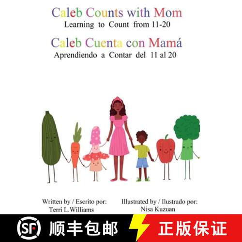 【3-4周达】精装 Caleb Counts with Mom / Caleb Cuenta con Mama [9781734154474]
