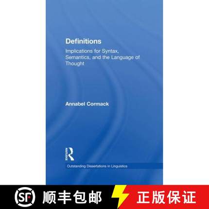 【3-4周达】Definitions : Implications for Syntax, Semantics, and the Language of Thought [9781138868373]