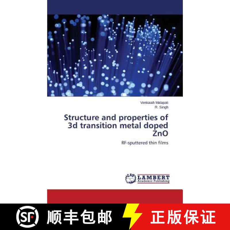预订 Structure and Properties of 3D Transition Metal Doped Zno [9783659588426]