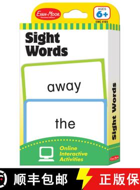【3-4周达】闪记学习卡 常用词汇 6岁以上 The Learning Line Flashcard Sight Words [9781609639433]