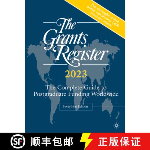 【3-4周达】精装 The Grants Register 2023: The Complete Guide to Postgraduate Funding Worldwide [9781349960521]