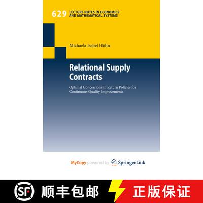 【3-4周达】Relational Supply Contracts : Optimal Concessions in Return Policies for Continuous Qualit... [9783642027901]