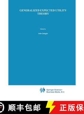 【3-4周达】Generalized Expected Utility Theory : The Rank-Dependent Model [9789401049665]
