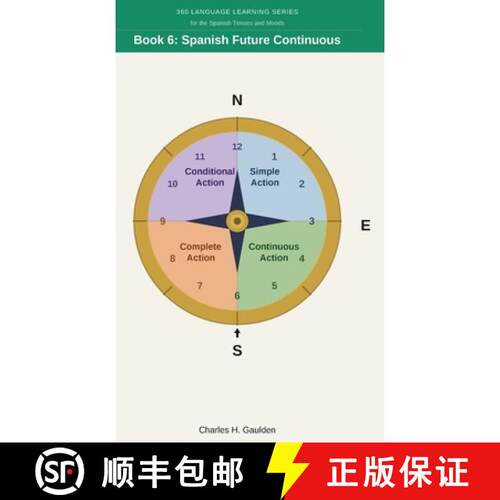 【3-4周达】精装 360 Language Learning Series for the Spanish Tenses - Book 6: Spanish Future Continuous [9781972651308]