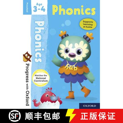 预订 Progress with Oxford: Progress with Oxford: Phonics Age 3-4 - Prepare for School with Essential ... [9780192765338]