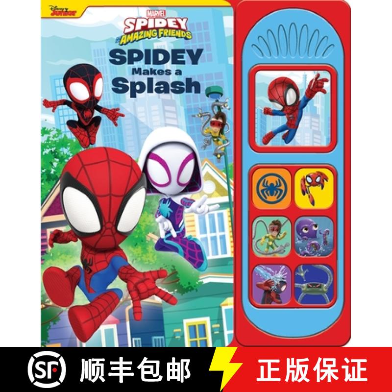 【2-3周达】Disney Junior Marvel Spidey and His Amazing Friends: Spidey Makes a Splash Sound Book [9781503767591]