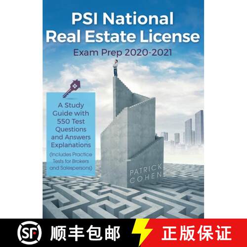 【3-4周达】精装 PSI National Real Estate License Exam Prep 2020-2021: A Study Guide with 550 Test Que... [9781951652579]