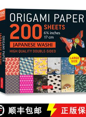 【3-4周达】Origami Paper 200 sheets Japanese Washi Patterns 6.75 inch: Large Tuttle Origami Paper: Hi... [9780804852395]