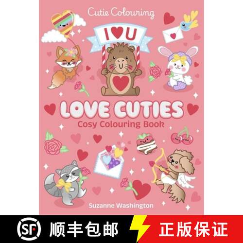 【3-4周达】Love Cuties Cosy Colouring Book [9780702344510]