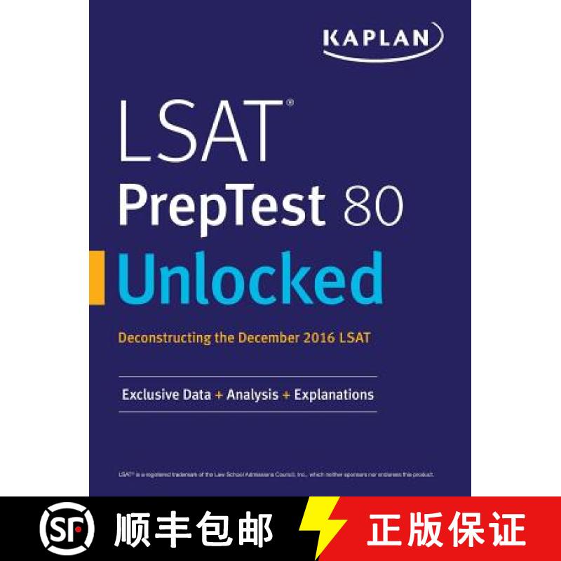 【4周达】LSAT PrepTest 80 Unlocked: Exclusive Data, Analysis & Explanations for the December 2016 LSAT [9781506223391]