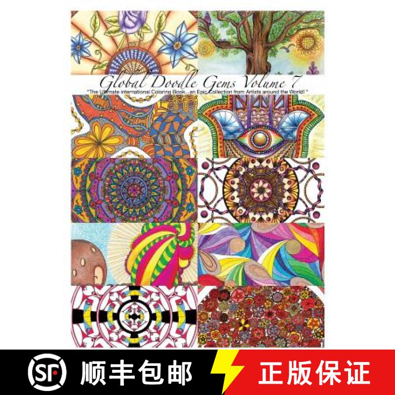 【3-4周达】Global Doodle Gems Volume 7: The Ultimate Coloring Book...an Epic Collection from Artists ... [9788793385276]