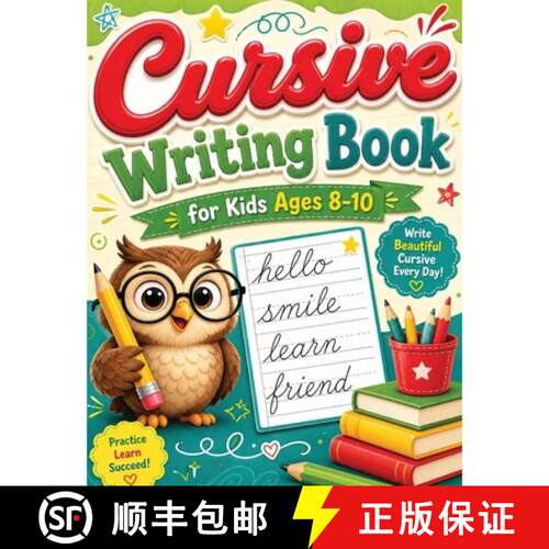 【3-4周达】Cursive Writing Books for Kids age 8-10: A Practice Handwriting Learning Workbook with Mas... [9788396934666]