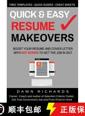 预订 Quick & Easy Resume Makeovers: Boost your Resume and Cover Letter with Key Words to Get the Job ... [9780975724538]