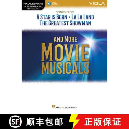 【3-4周达】Songs from a Star Is Born, La La Land, the Greatest Showman, and More Movie Musicals: Viola [9781540044105]