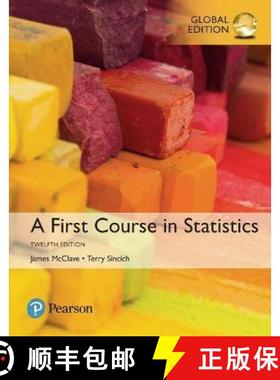 【3-4周达】First Course in Statistics plus MyStatLab with Pearson eText, Global Edition [9781292165516]